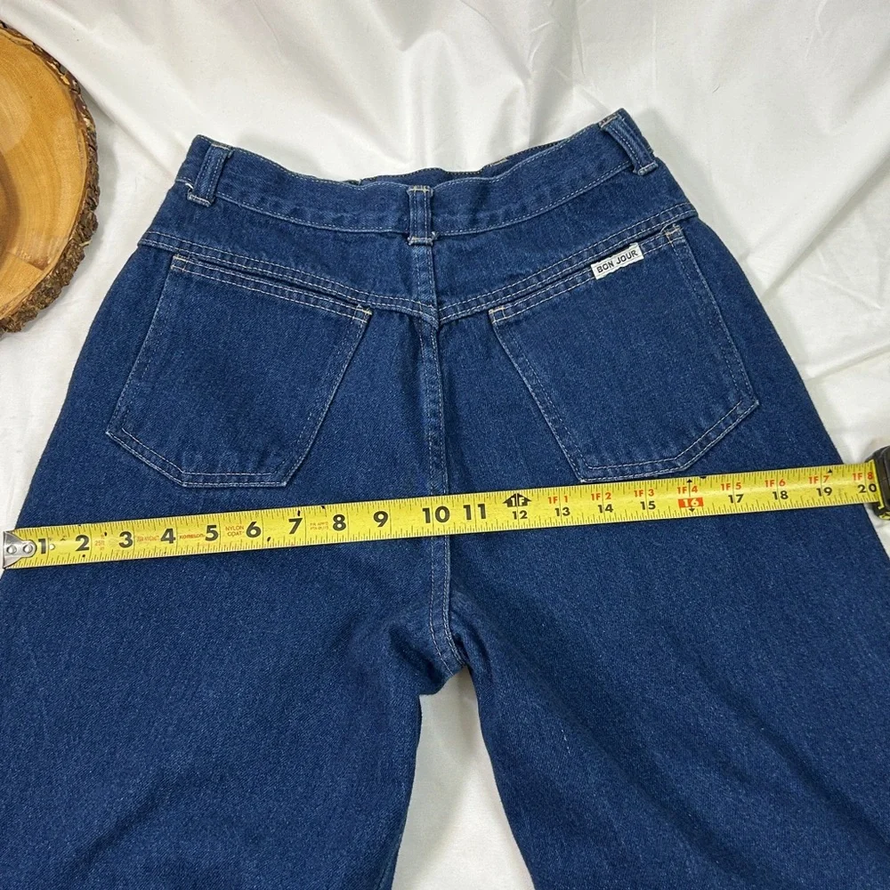 Vintage Bonjour Blue Denim High‎ Waisted Mom Jeans 26 inch waist Size 10 slouchy